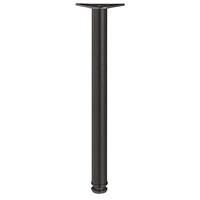 Hafele Adjustable Table Leg 710mm Matt (4 Pack) in Black Plastic