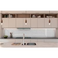 AluSplash Splashback Satin 800 x 600mm in Marble Aluminium