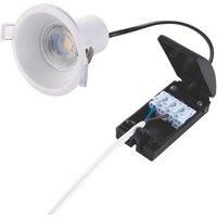 Saxby ShieldECO Anti-Glare Fixed Fire Rated LED Recessed Downlight Matt White 5W 520lm (698VX)