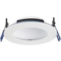 Saxby 102671 OrbitalPro 4CCT LED Fixed Downlight, matt white, 12w, IP65