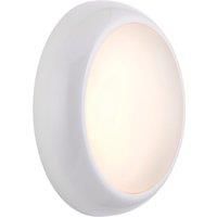 Saxby 103935 HeroPro Mini CCT Tri Wattage LED Bulkhead, gloss white, IP65