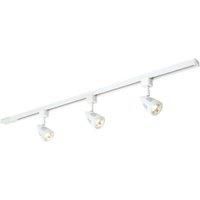 Saxby Bullett Gloss White Decorative Kitchen Adjustable 240V GU10 Ceiling Track Spot Light