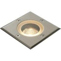 Saxby 50W Square Marine Grade Brushed Stainless Steel IP65 Outdoor Garden Walkover Decking Recessed Ground Light Uplighter