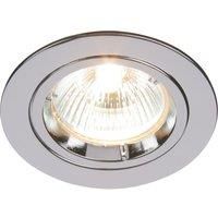 Saxby Cast 50W Modern Decorative Fixed Chrome Plated Halogen GU10 Dimmable Recessed Downlight