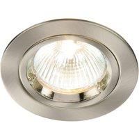 Saxby Cast 50W Modern Decorative Fixed Satin Nickel Halogen GU10 Dimmable Recessed Downlight