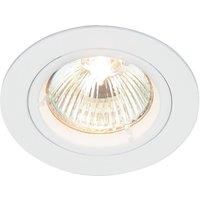 Saxby Cast 50W Modern Decorative Fixed Gloss White Halogen GU10 Dimmable Recessed Downlight