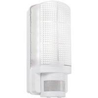 Saxby Motion Modern Outdoor Garden Porch PIR IP44 Motion Sensor White Security LED Wall Light
