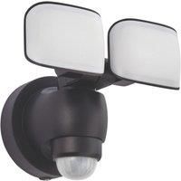 Saxby 75272 Sentinel Black IP44 Outdoor PIR Cool White LED Wall Light