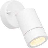 Saxby 75443 Palin Gloss White Stainless Steel Outdoor IP44 Adjustable Wall Light