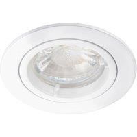 Saxby Cast 50W Modern Decorative Fixed Matt White Halogen GU10 Dimmable Recessed Downlight