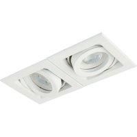 Recessed LED Twin Ceiling Light Dimmable Downlight GU10 Aluminium Box Spotlights
