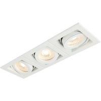 Recessed LED 3 Way Ceiling Light Dimmable Downlight GU10 Aluminium Box Spotlight
