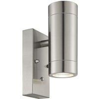 SAXBY PALIN Photocell Sensor 2lt Up/Down Outdoor Wall Light Stainless Steel