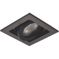 SAXBY XENO Black GU10 Recessed Single Tilt Boxed Square Downlight Dimmable 94795