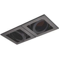 Saxby 94796 Xeno Matt Black Indoor Twin Light Fitting GU10 Recessed Boxed Adjustable Downlight