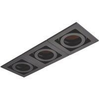 SAXBY XENO Black GU10 Recessed Triple Tilt Boxed Twin Downlight Dimmable 94797