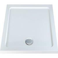 MX Group Square Elements Low Profile Flat Top Shower Tray: 800x800mm