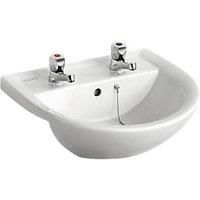 Armitage Shanks Sandringham 21 Semi-Recessed Countertop Washbasin 2 Tap Holes 500mm (976JY)