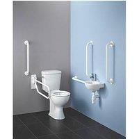 Armitage Shanks Doc M Assisted Living Washroom Pack with Raised Height WC White (413GT)
