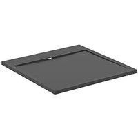 Ideal Standard i.life Ultraflat S E8965FV Square Shower Tray Jet Black 900mm x 900mm x 30mm (766HM)