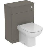 Ideal Standard I.life A 60Cm Matt Quartz Grey Wc Unit, Back To Wall Toilet, Soft Close Seat And Matt Quartz Grey Worktop