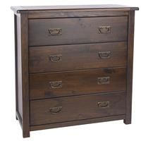 Core Products Four Drawer Chest, Wood Rich Dark Brown