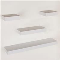 Core Products Narrow Hudson Shelf Pack, White, Set of 4
