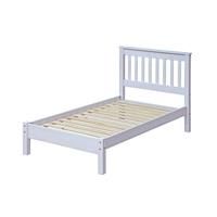 Core Products, Corona White 3/'0" slatted lowend Bedstead, 102.2 x 206 x 115.5 cm