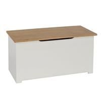 Core Products, Colorado Ottoman, White with Oak Vaneer Top