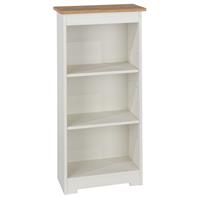 Core Products - Colorado Soft Cream Painted Low Narrow Bookcase