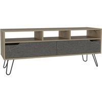 Dinan Luxury Wide Screen TV Rack with 2 Wide Drawers and Extra Shelf Space