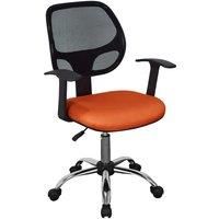 Core Products Loft Home Office Home Office Fabric Chair with Mesh Back & Chrome Base - Orange/Black