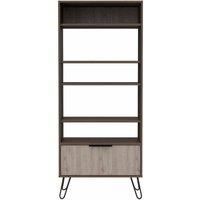 Core Products Nevada Display Bookcase With Door Smoked Oak