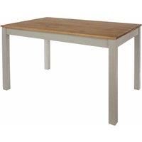 Dining Table 150cm Solid Pine Grey Wooden Living Home Kitchen Furniture Modern