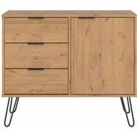 Core Products Augusta Small Sideboard With 1 Door 3 Drawers Antique Waxed Pine