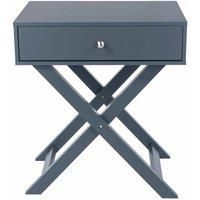 Core Products Options Blue X Leg 1 Drawer Bedside Cabinet Blue