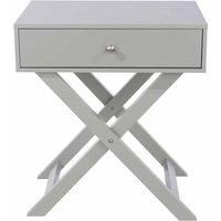 Core Products Options Grey X Leg 1 Drawer Bedside Cabinet Grey
