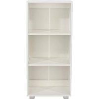 Core Products Lido White Low Narrow Bookcase White