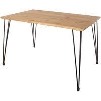 Core Products Augusta Rectangle 150Cm Dining Table With Black Metal Legs