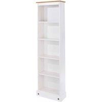 Corona White Tall Narrow Bookcase