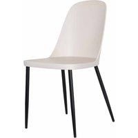 Aspen Duo Chair Calico Plastic Seat with Black Metal Legs Pair