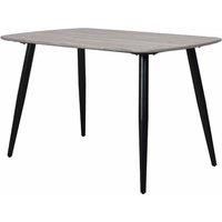 Aspen Rectangular Dining Table Grey Oak Effect with Black Tapered Legs
