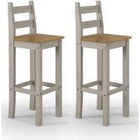 Core Products Corona Grey High Breakfast Bar Chair Pair