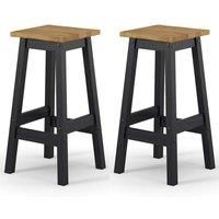 Core Products Corona Black Live Edge High Breakfast Stools Pair