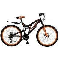 Boss Black Ice Full Suspension Mountain Bike 26" Wheel 18 Speed Blk/