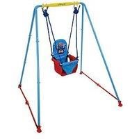 Paw Patrol Fast Folding Baby Swing Set | Indoor Outdoor Garden Toddler Swing | Adjustable Kids Swing Seat Playground Equipment | Baby Chair with High Back & Safety Harness | Easy Assemble | Ages 6-36m
