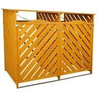 Wheelie Bin Store Double Outdoor  Wooden Shed Dustbin Storage Garden
