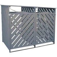 Wheelie Bin Store Double Outdoor  Wooden Shed Dustbin Storage Garden