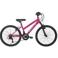 Falcon 24" Kids Mountain Bike | Girls Junior Off Road Trails Sport Bicycle | Lightweight with Performance Suspension | 6 Speeds & Adjustable Seat, Handelbar Height | Ages 9-12 | Pink