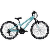 Dawes Paris HT 24" Kids Suspension Bike | Junior MTB Style Girls Sport Bicycle | 18 Speed, Adjustable Height, Front Suspension | Mint | Ages 8+
